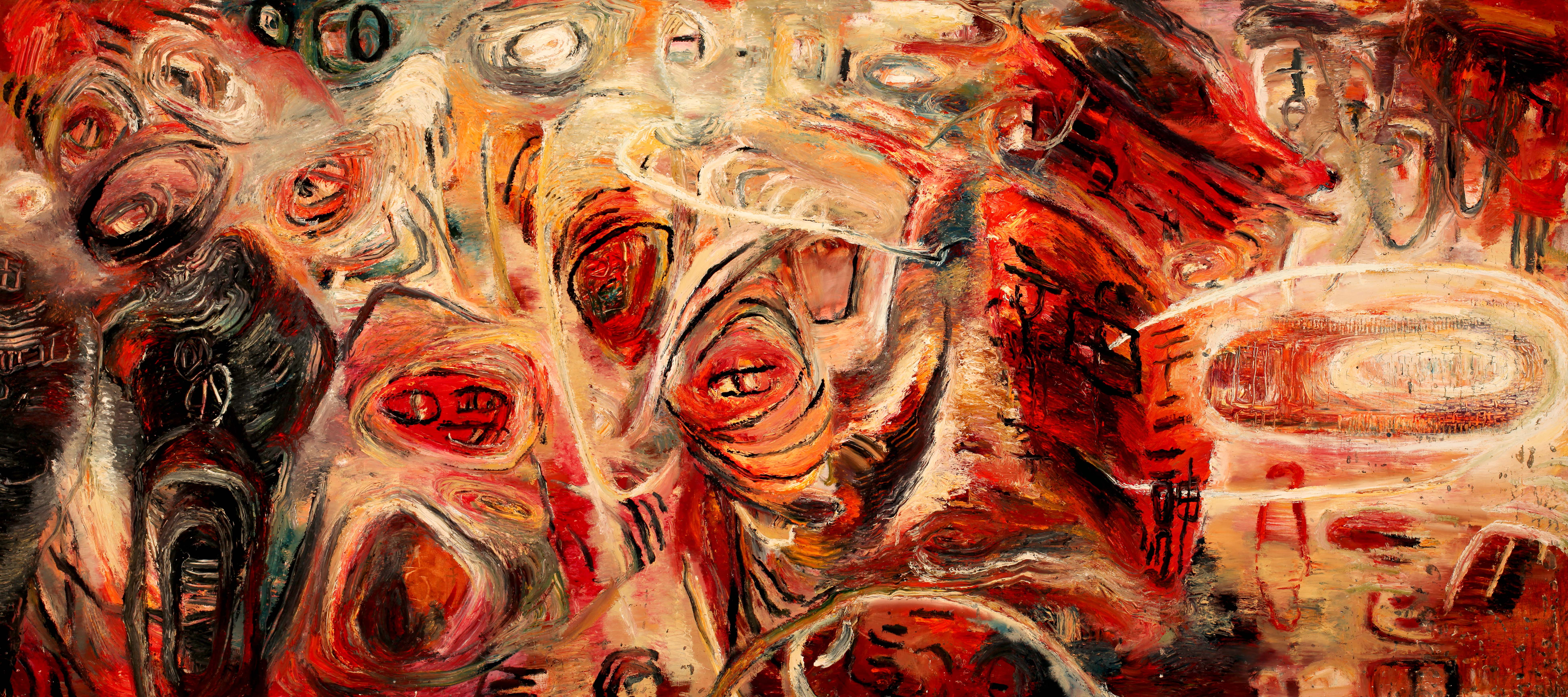 River Dancing Series II, 68 x 164 inches, Oil on Canvas, 1991